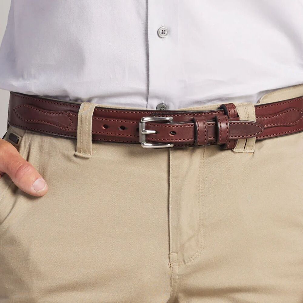 Hank's Belts Full Grain Leather The Ranger Belt - Brown 36